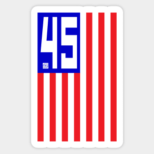 Support 45 Flag (Vert) Sticker